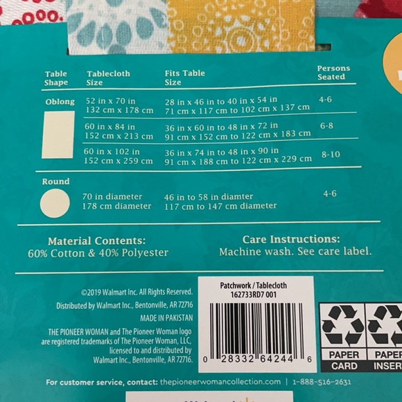 The Pioneer Woman Patchwork Tablecloth - Picture 3 of 4